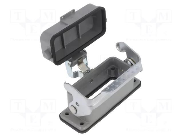 Enclosure for connectors: HDC; straight; size D10A; with latch DEGSON ELECTRONICS D10A-BK-1L-CV