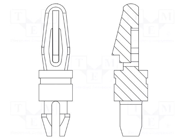 PCB distance; polyamide 66; L: 12.7mm; latch/latch; natural DREMEC DR8G810V40913
