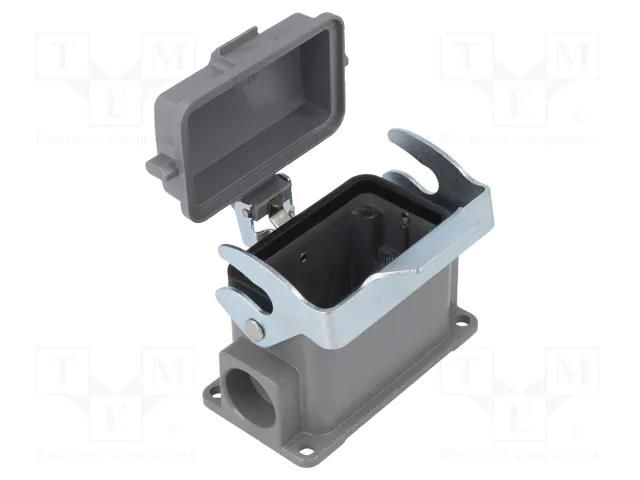Enclosure for connectors: HDC; angled; size D10B; with latch DEGSON ELECTRONICS D10B-SF-1L-CV-M25