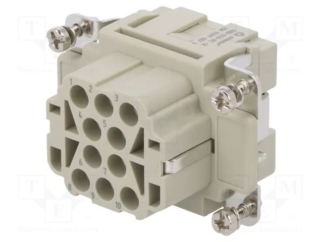 Connector: HDC; contact insert; female; DEE; PIN: 10; 10+PE; crimped DEGSON ELECTRONICS DEE-010-FC