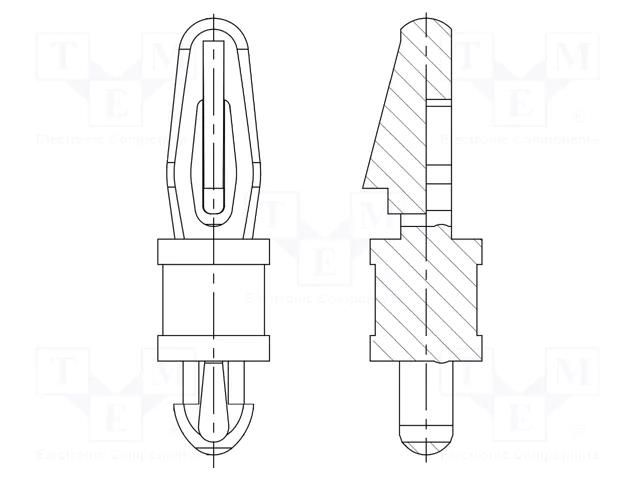 PCB distance; polyamide 66; L: 7.9mm; latch/latch; natural DREMEC DR8G811V40930