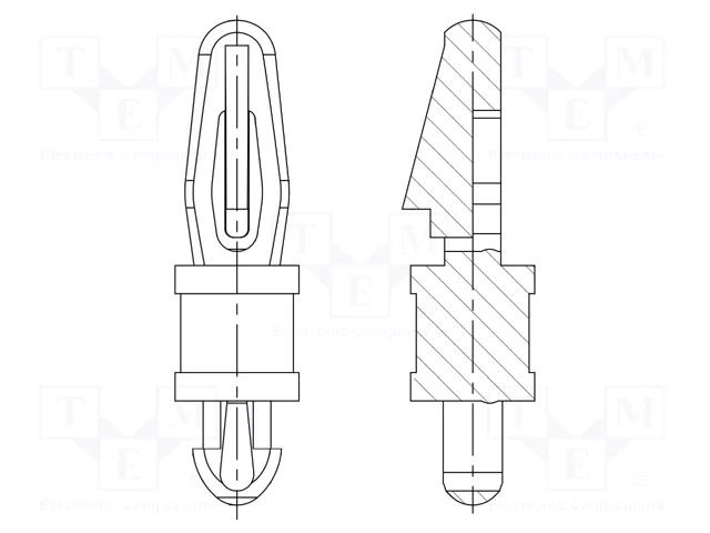 PCB distance; polyamide 66; L: 11.1mm; latch/latch; natural DREMEC DR8G811V40932