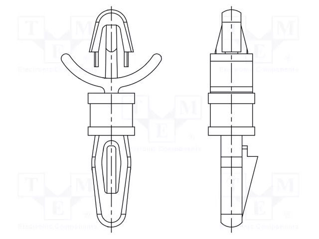 PCB distance; polyamide 66; L: 14.3mm; latch/latch; natural DREMEC DR8G813V42123