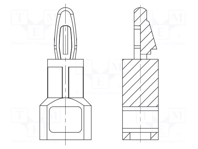 Assembly stud; polyamide 66; L: 12.7mm; Plate mount.hole dia: 4mm DREMEC DR8G816V40341
