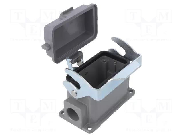 Enclosure for connectors: HDC; angled; size D10B; with latch DEGSON ELECTRONICS D10B-SF-1L-CV-M20