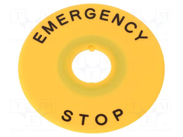 Warning plate; 16mm; Ømount.hole: 16mm; Ø: 60mm IDEC HAAV4-27