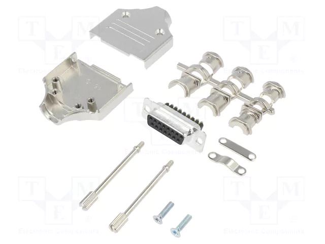 Connector: D-Sub; PIN: 15; female; straight; screw terminal; 13mm AMPHENOL COMMUNICATIONS SOLUTIONS MHDM-15FSSC