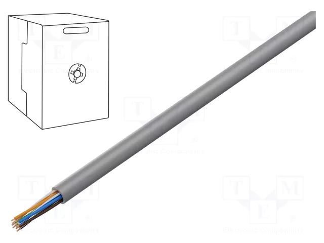 Wire; U/UTP; 4x2x26AWG; 5e; stranded; Cu; PVC; grey; 305m TECHNOKABEL U/UTP5E-FCU