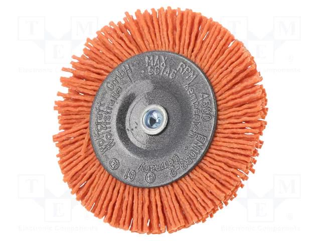 Wheel brush; 75mm; Mounting: 1/4",hexagonal; wire WOLFCRAFT WF1500000