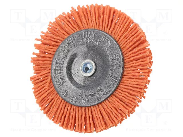 Wheel brush; 75mm; hexagonal; 1/4"; wire; Plating: polyamide WOLFCRAFT WF1500000