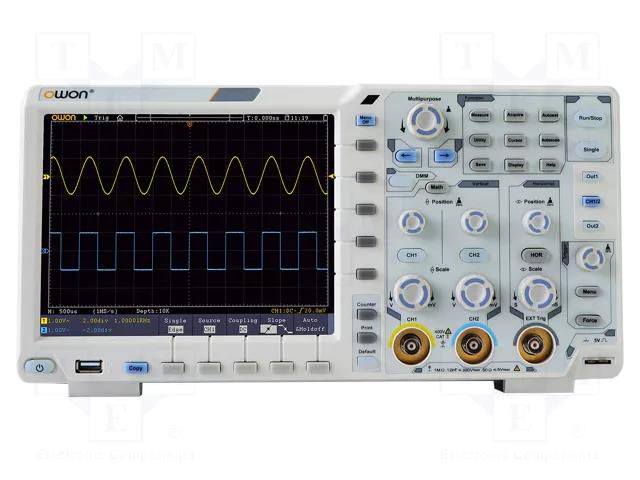 Oscilloscope: digital; Ch: 2; 60MHz; 1Gsps; 40Mpts; LCD TFT 8"; XDS OWON XDS3062A/B