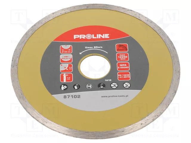 Cutting diamond wheel; Ø: 125mm; Disc thick: 2.2mm; 22.23mm PROLINE PRE-87102