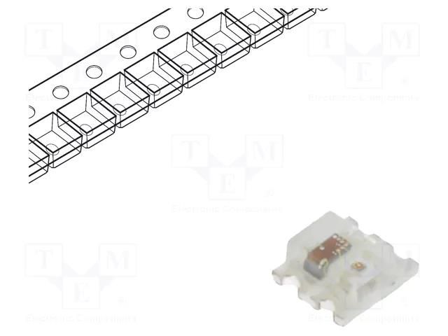 Programmable LED; RGB; SMD; 2020; 2÷2.2/3÷3.4/3÷3.4VDC; 120°; 5mA OPTOSUPPLY OSTW2020C1E