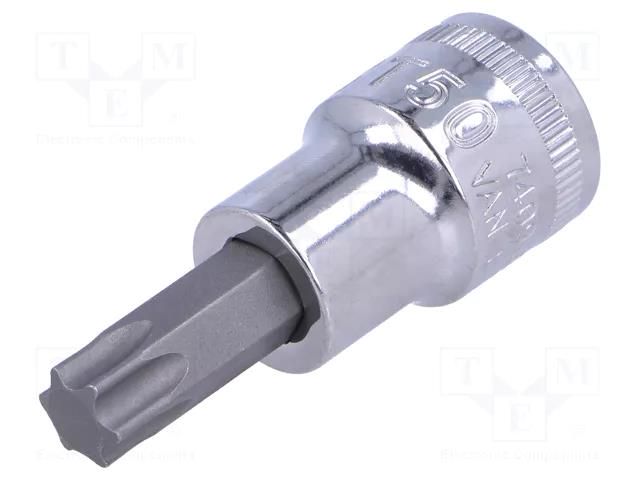 Socket; socket spanner,Torx®; Size: TX50; 3/8"; 50.5mm; tool steel BAHCO SA.7409TORX-T50