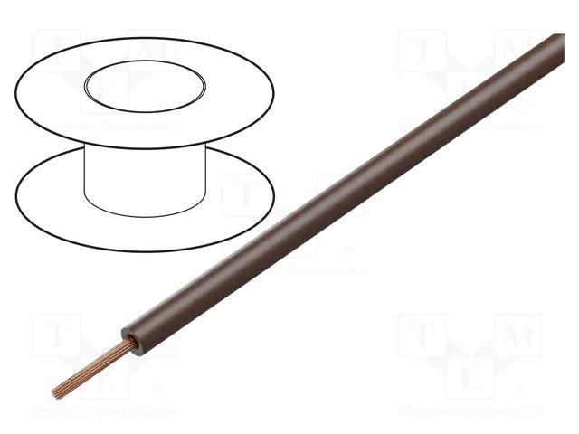 Wire; Silivolt®-1V; 1x0.75mm2; stranded; Cu; silicone; brown; 1.5kV STÄUBLI SILI-1V/0.75BR