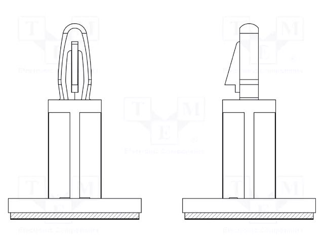 PCB distance; rubber; L: 9.5mm; self-adhesive,snap fastener DREMEC DR8GB07V43343