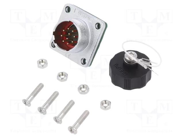 Connector: circular; socket; male; PIN: 10; IP67; WF16; 5A; 400V WEIPU WF16J10ZZ1