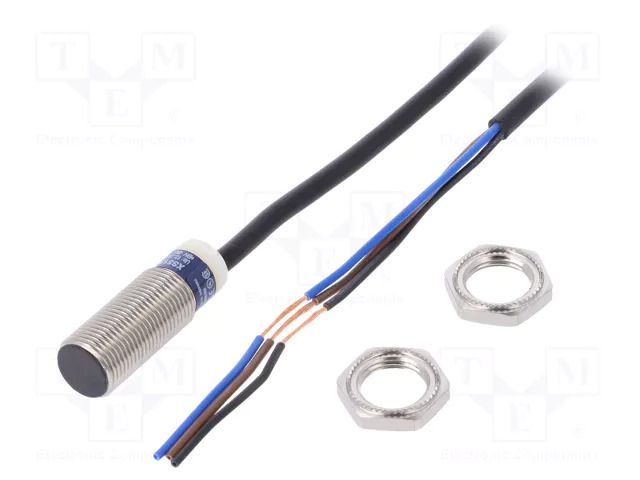 Sensor: inductive; OUT: PNP / NO; 0÷2mm; 12÷24VDC; M12; 2m; IP67 TELEMECANIQUE SENSORS XS512B1PAL2