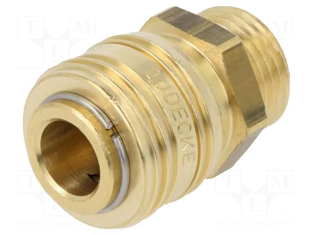 Quick connection coupling; 0÷35bar; brass; 41mm; 1000l/min PNEUMAT ES-12-A