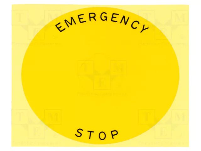 Warning plate; 22mm; Ømount.hole: 22mm; Ø: 60mm IDEC HWAV5F-27