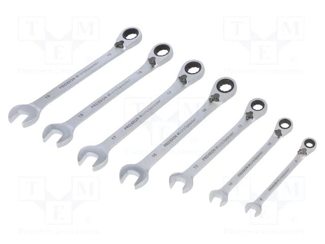 Wrench-set; combination spanner; MicroSpeeder; 7pcs. PROXXON PR23124