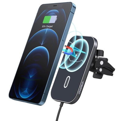 Choetech Car Magnetic Holder Inductive Qi Charger 15W (MagSafe Compatible) Black (T200-F), Choetech 6971824979619 6971824979619