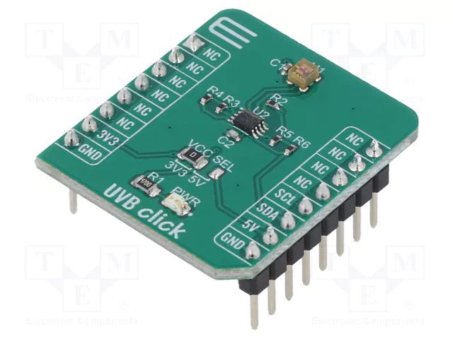 Click board; prototype board; Comp: GUVB-C31SM; UV sensor MIKROE MIKROE-4145