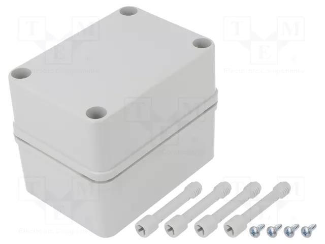 Enclosure: multipurpose; X: 80mm; Y: 110mm; Z: 85mm; PICCOLO; ABS FIBOX ABSB85G