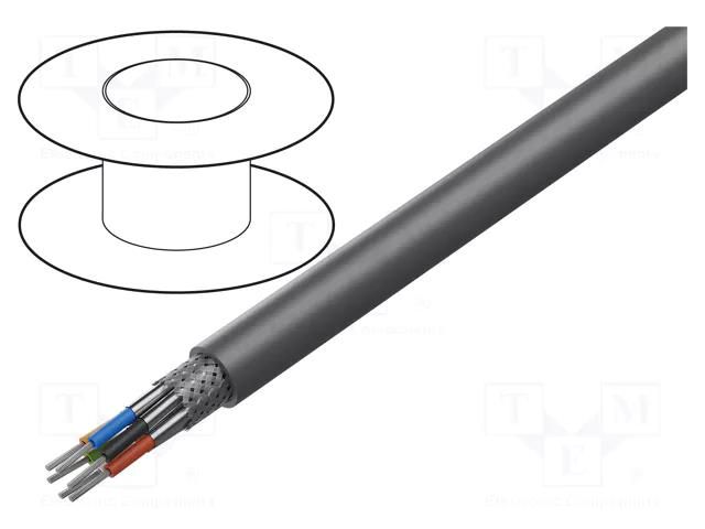 Wire; Xtra Guard® 1; 6x16AWG; shielded,Al-PET foil; PVC; 300V ALPHA WIRE 5366C-SL005