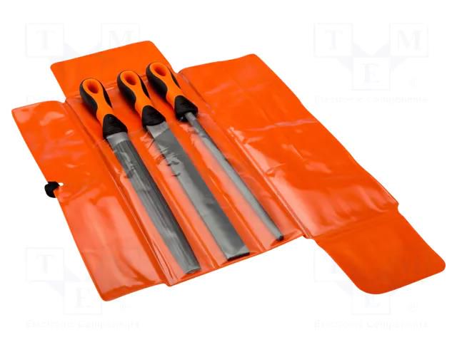 Kit: files; half planisher; metal; 250mm; Tipwidth: 10mm,25mm; bag BAHCO SA.1-473-10-2-2