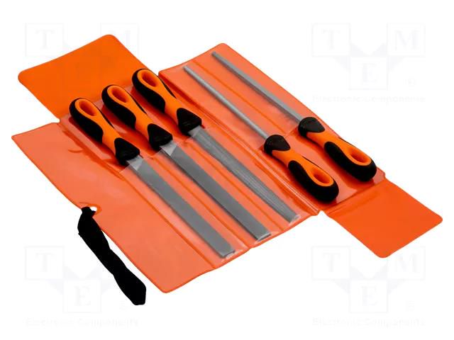 Kit: files; half planisher,bastard; Number of files: 5; 200mm BAHCO SA.1-478-08-1-2