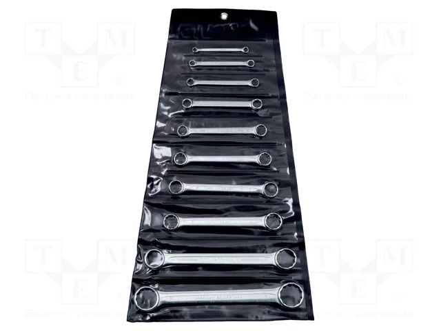 Wrench-set; box,with ratchet; tool steel; 10pcs. BAHCO SA.4M/10T