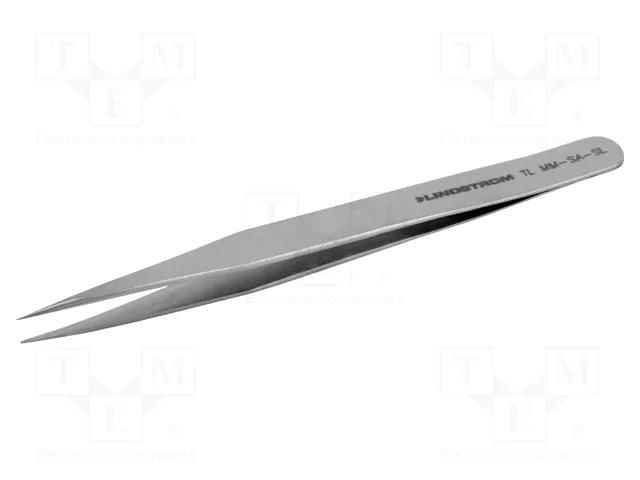 Tweezers; 130mm; Blade tip shape: sharp; non-magnetic LINDSTRÖM SA.TLMM-SA-SL