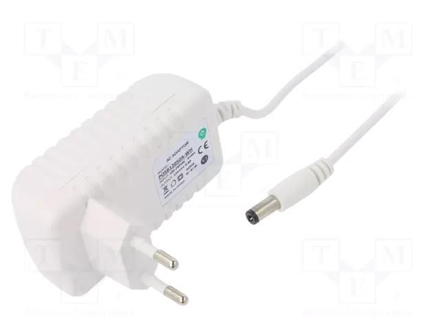 Power supply: switching; mains,plug-in; 12VDC; 0.5A; 6W; 80.14% POS POSB12050A-WH
