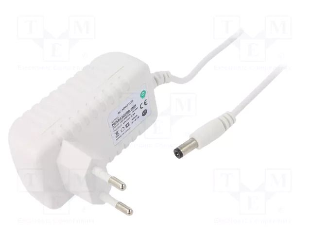 Power supply: switching; mains,plug-in; 12VDC; 0.5A; 6W; 80.14% POS POSB12050A-WH