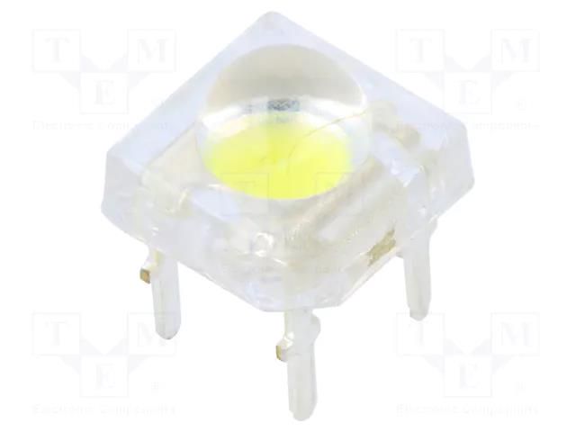 LED Super Flux; white cold; oval; 7.62x7.62mm; 10000÷12000mcd OPTOSUPPLY OSW47LZ281P