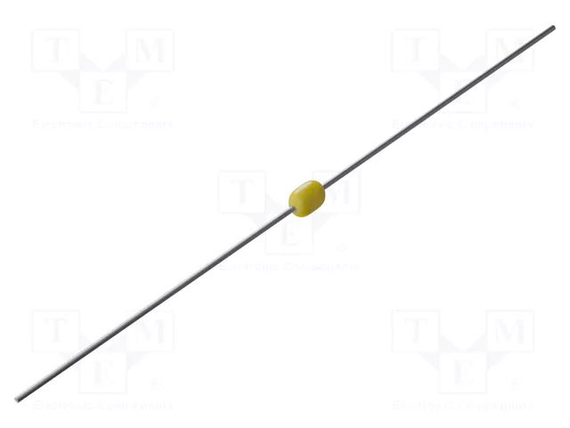 Capacitor: ceramic; MLCC; 100nF; 50V; X7R; ±10%; THT; Leads: axial KEMET C412C104K5R5TA7200