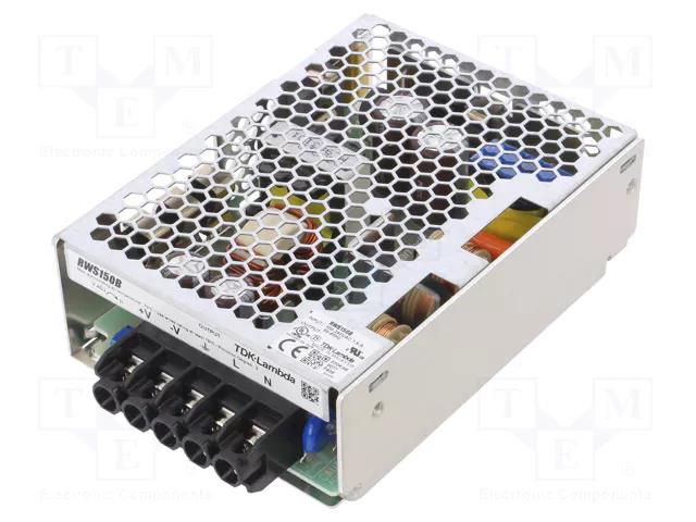 Power supply: switching; for building in,modular; 150W; 12VDC TDK-LAMBDA RWS150B-12