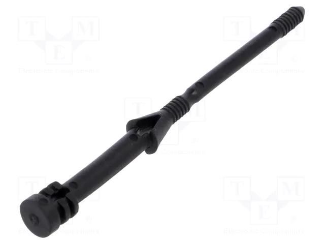 Fastener for fans and protections; Ømount.hole: 4mm; black FIX&FASTEN BUB-72H