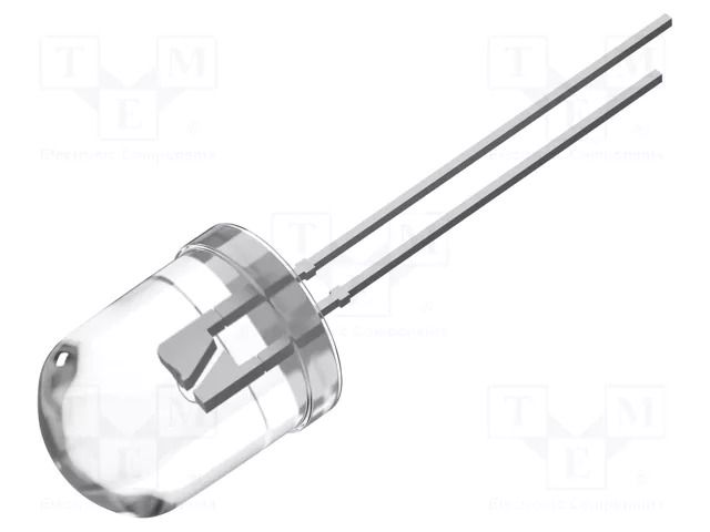 LED; red; 10mm; 25000÷30000mcd; 30°; Front: convex; 1.8÷2.6VDC OPTOSUPPLY OS5RAAA131A
