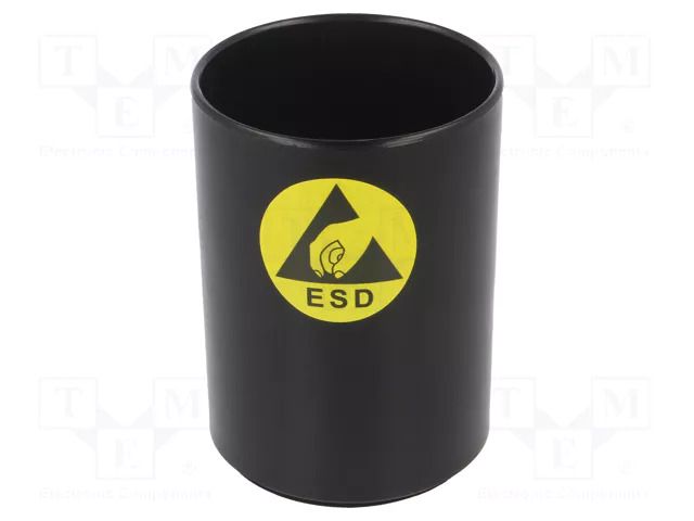 ESD; electrically conductive material; black; Ø: 75mm; H: 115mm STATICTEC PRT-STS1005