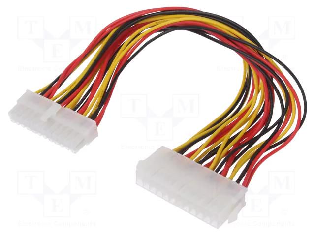 Cable: mains; ATX socket 24pin,ATX plug 24pin; 0.3m AKYGA AK-CA-09