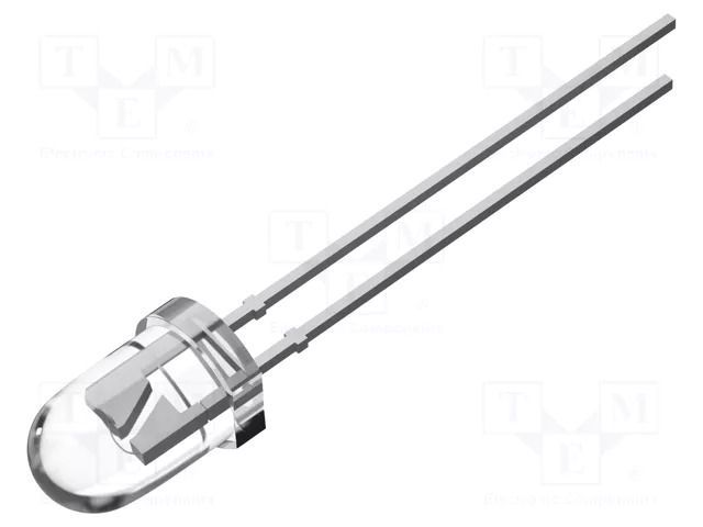 LED; red; 5mm; 60°; Front: convex; 8.4÷10.4VDC; No.of term: 2; 8÷10lm OPTOSUPPLY OS5RA45B61A