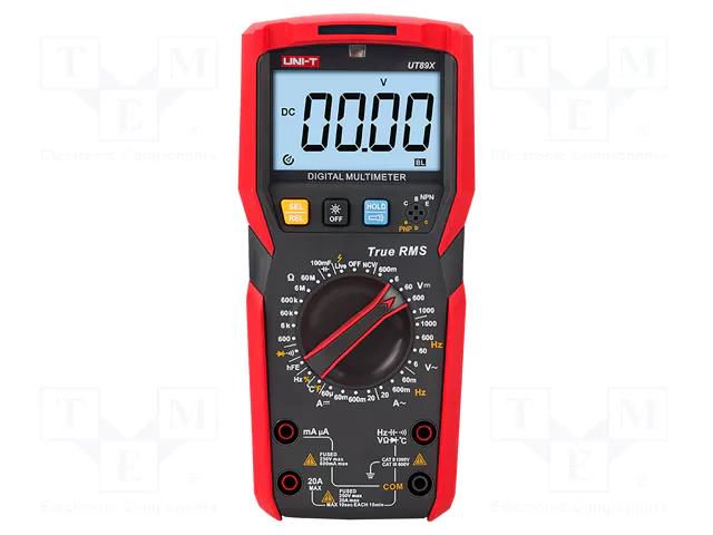 Digital multimeter; LCD; (6000); VDC: 600mV,6V,60V,600V,1kV UNI-T UT89X