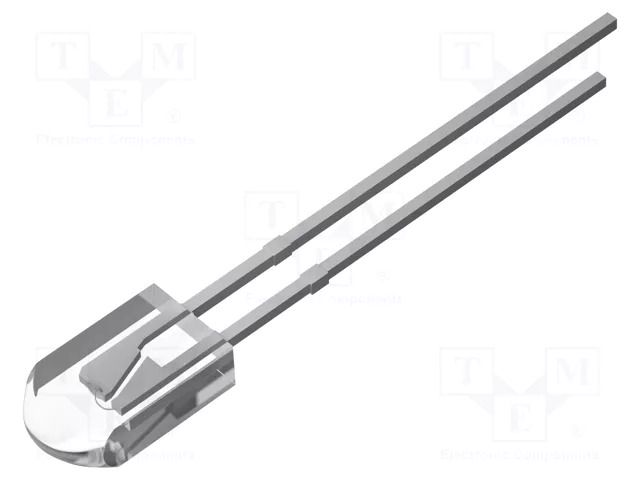 LED; orange; 5mm; 330÷500mcd; 100°; Front: convex; 1.8÷2.6VDC OPTOSUPPLY OSO5JA7WA1B
