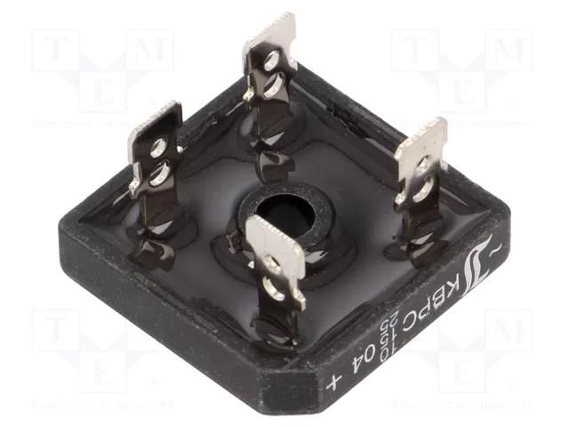 Bridge rectifier: single-phase; Urmax: 400V; If: 10/15/25A; square DIOTEC SEMICONDUCTOR KBPC10/15/2504FP
