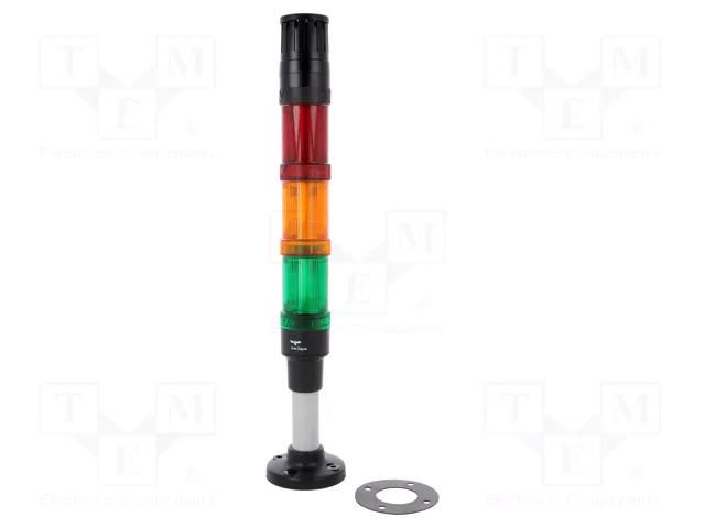 Signalling column; red/orange/green; LED; 24VDC; 24VAC; IP66; ABS AUER SIGNAL ECO40-Q31