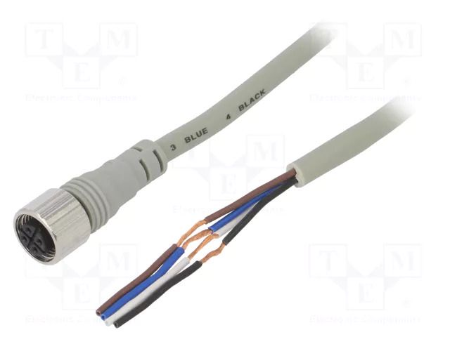Cable: for sensors/automation; M12; PIN: 4; straight; 2m; plug; CI AUTONICS CIDH4-2