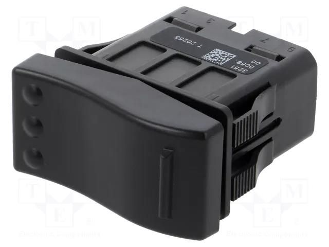 ROCKER; SPST; Pos: 2; OFF-(ON); 10A/12VDC; black; none; 3250; 100mΩ Marquardt 3251.0058