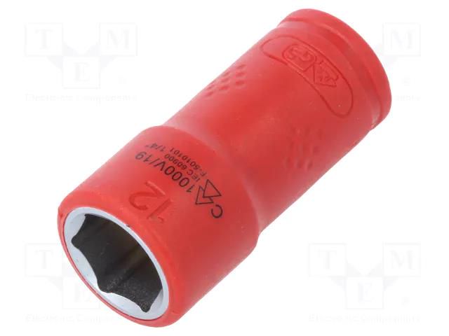 Socket; 6-angles,insulated,socket spanner; HEX 12mm; 1/4" WIHA WIHA.43097